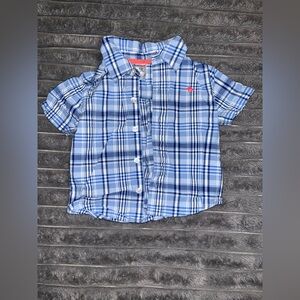 Carters Blue Plaid Kids Shirt
